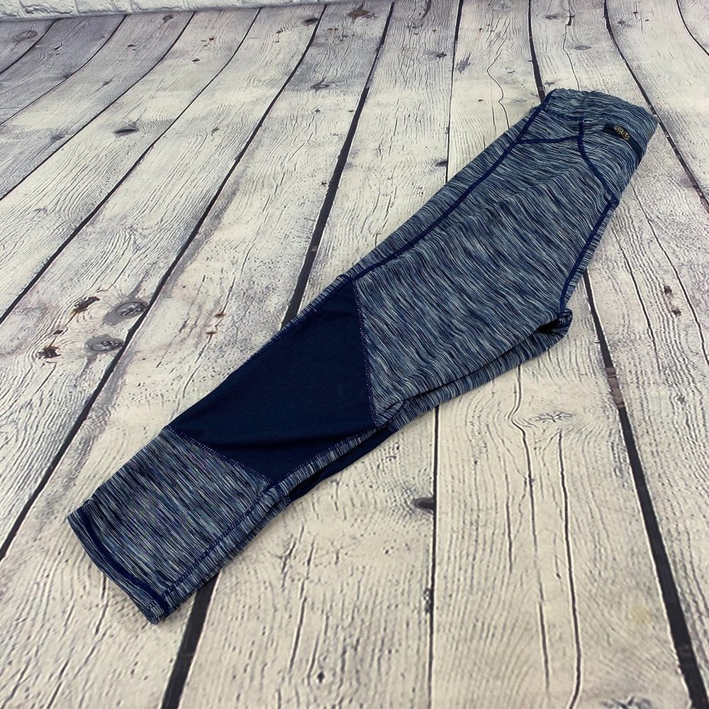 Kyodan Striped Sport Yoga Blue Legging Pants - Picture 3 of 6
